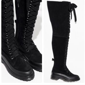 & other stories new in box tall suede over knee boot sz 40